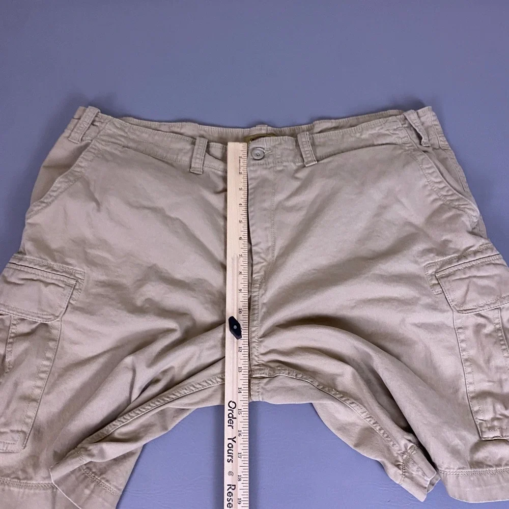 The Foundry Supply Co Cargo Shorts Men's Size 46 Big and Tall Khaki Tan Cotton